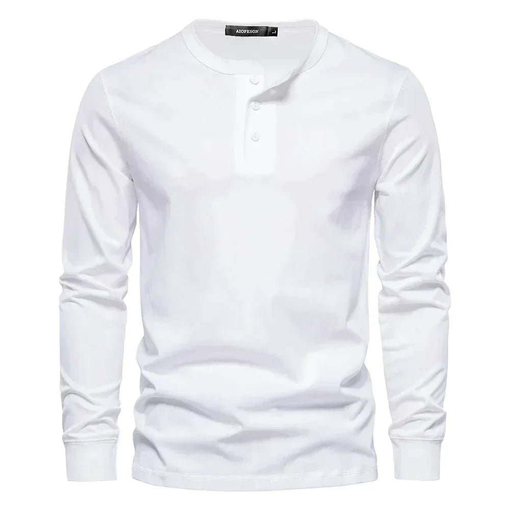 Men's Long Sleeve Henley T-Shirt 4