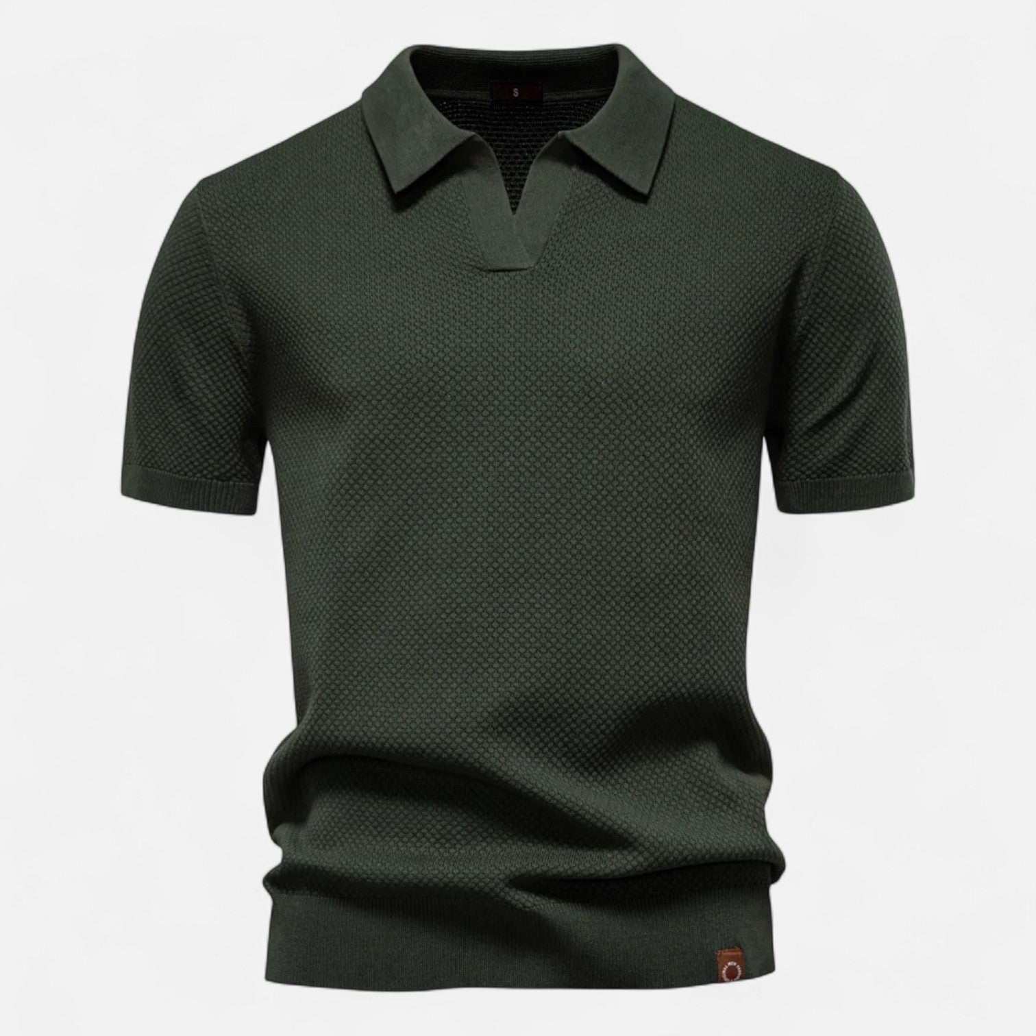 Men's Long Sleeve Knit Polo Shirt - Casual Golf Polos 10