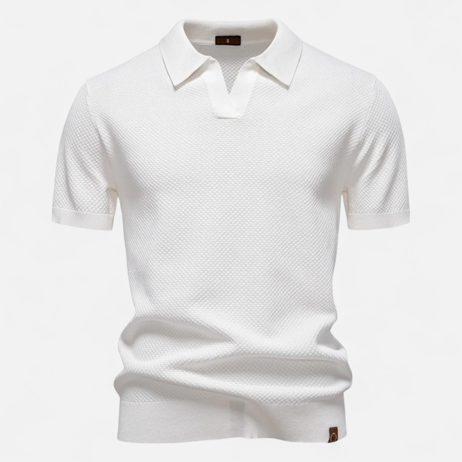 Men's Long Sleeve Knit Polo Shirt - Casual Golf Polos 11