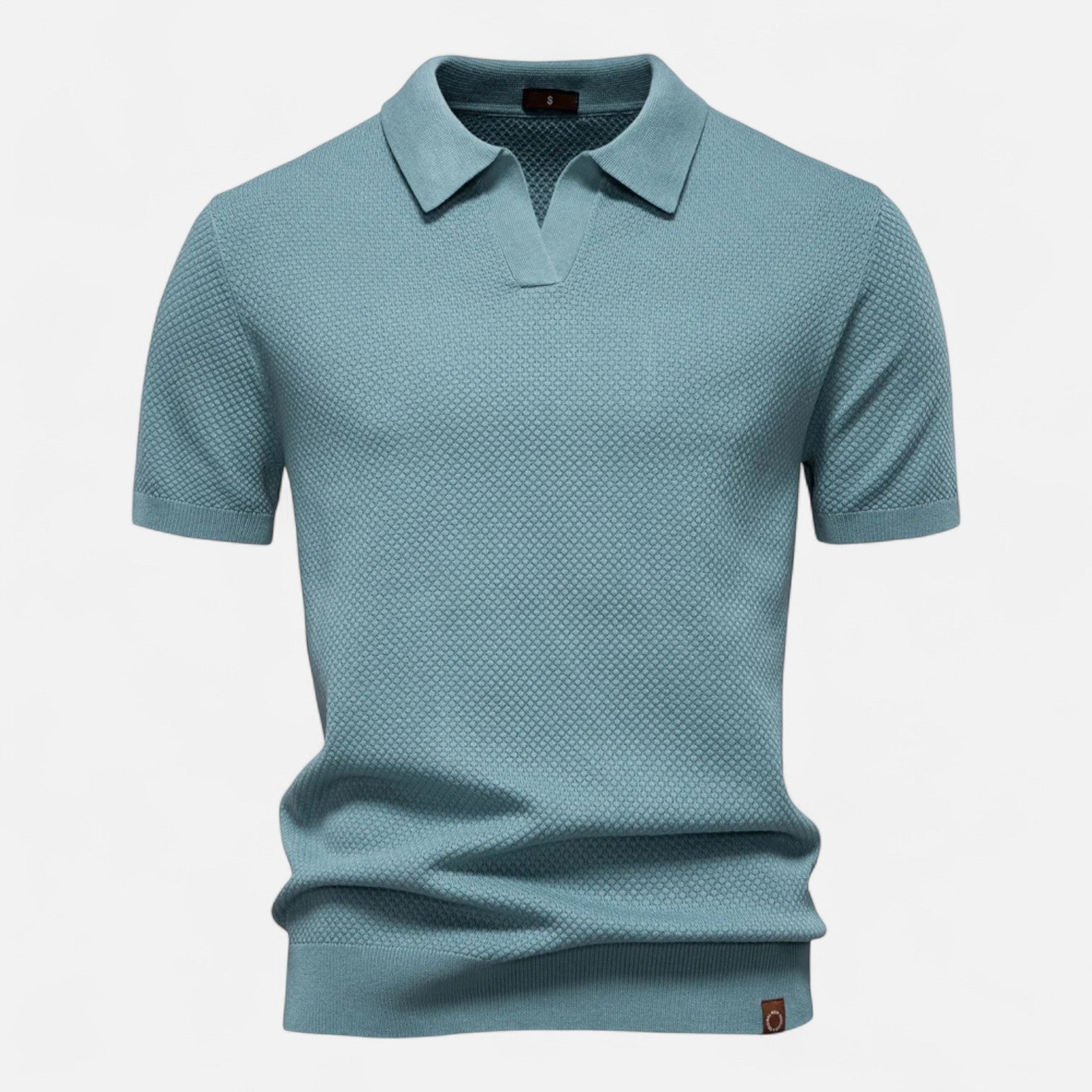 Men's Long Sleeve Knit Polo Shirt - Casual Golf Polos 12