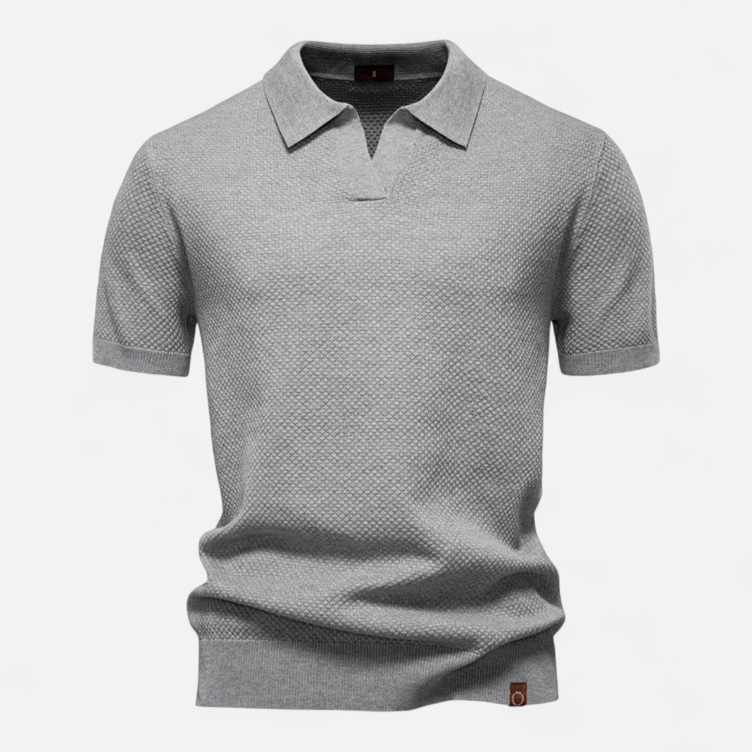 Men's Long Sleeve Knit Polo Shirt - Casual Golf Polos 2