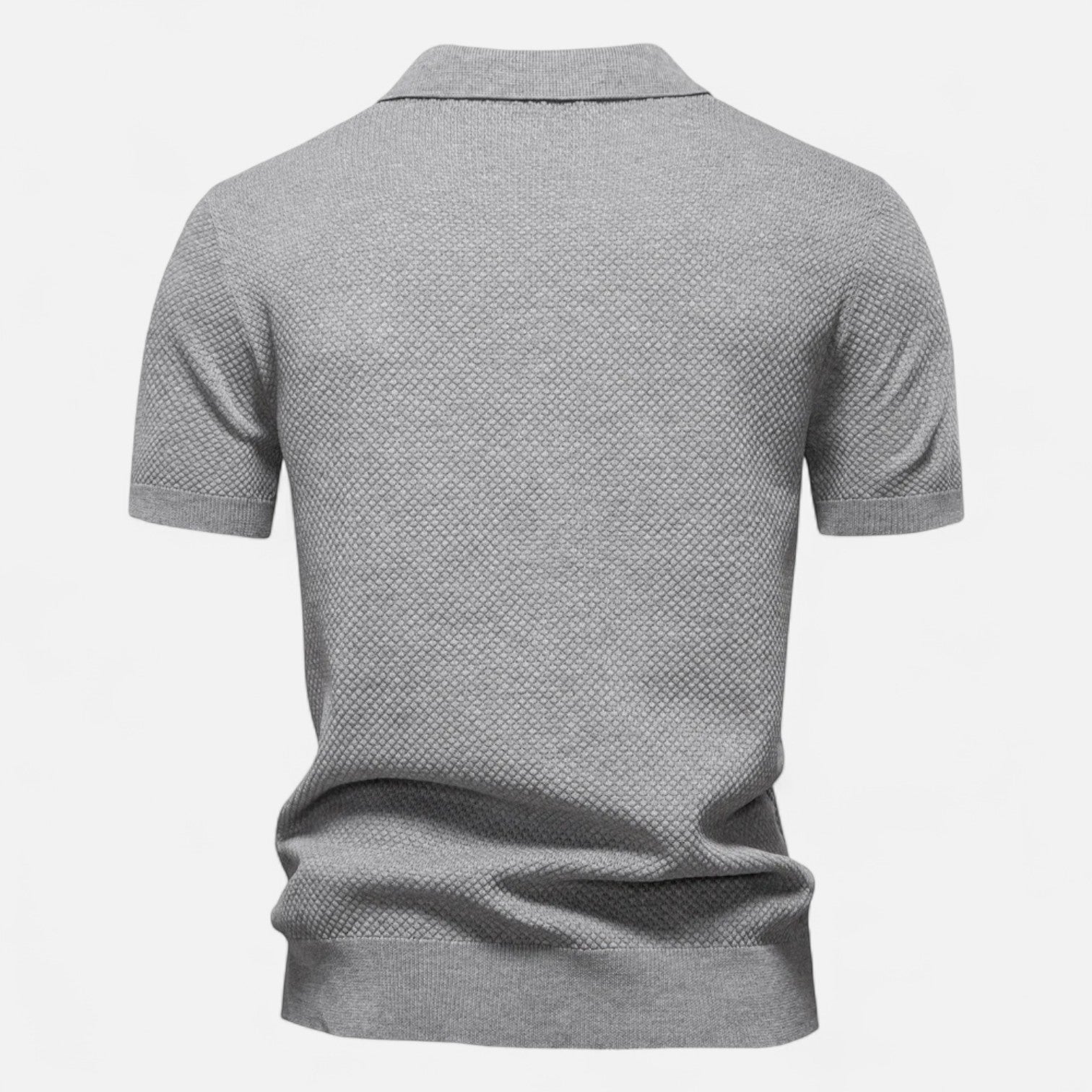 Men's Long Sleeve Knit Polo Shirt - Casual Golf Polos 3