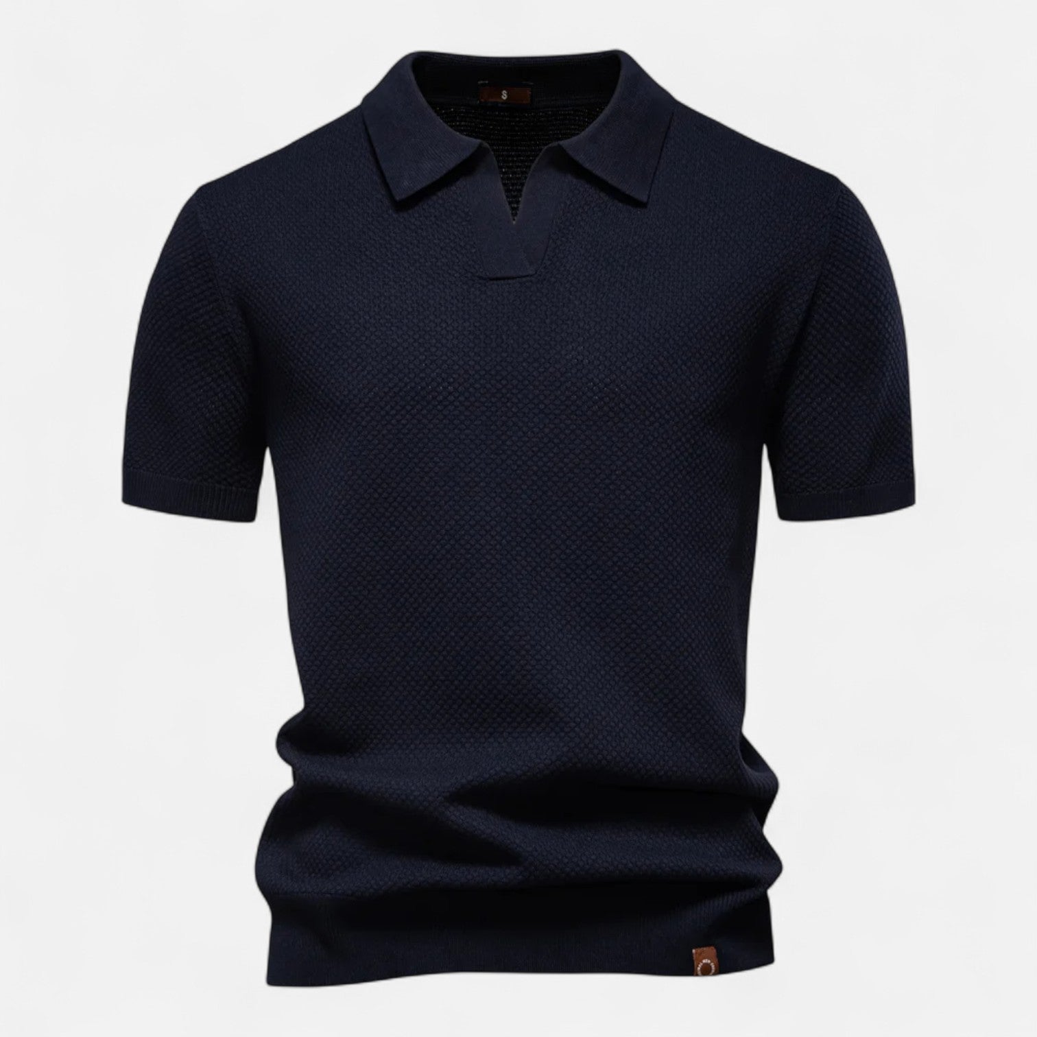 Men's Long Sleeve Knit Polo Shirt - Casual Golf Polos 6