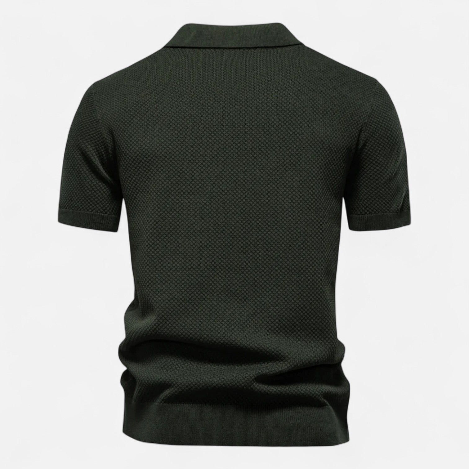 Men's Long Sleeve Knit Polo Shirt - Casual Golf Polos 7