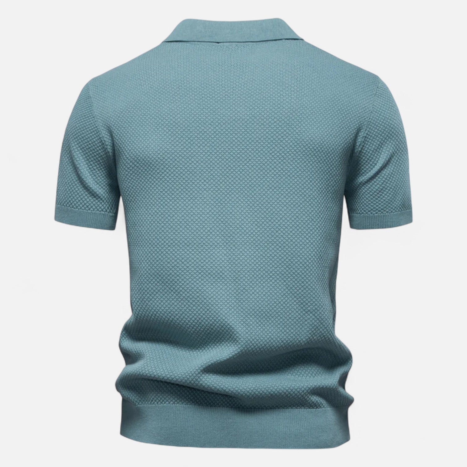 Men's Long Sleeve Knit Polo Shirt - Casual Golf Polos 8
