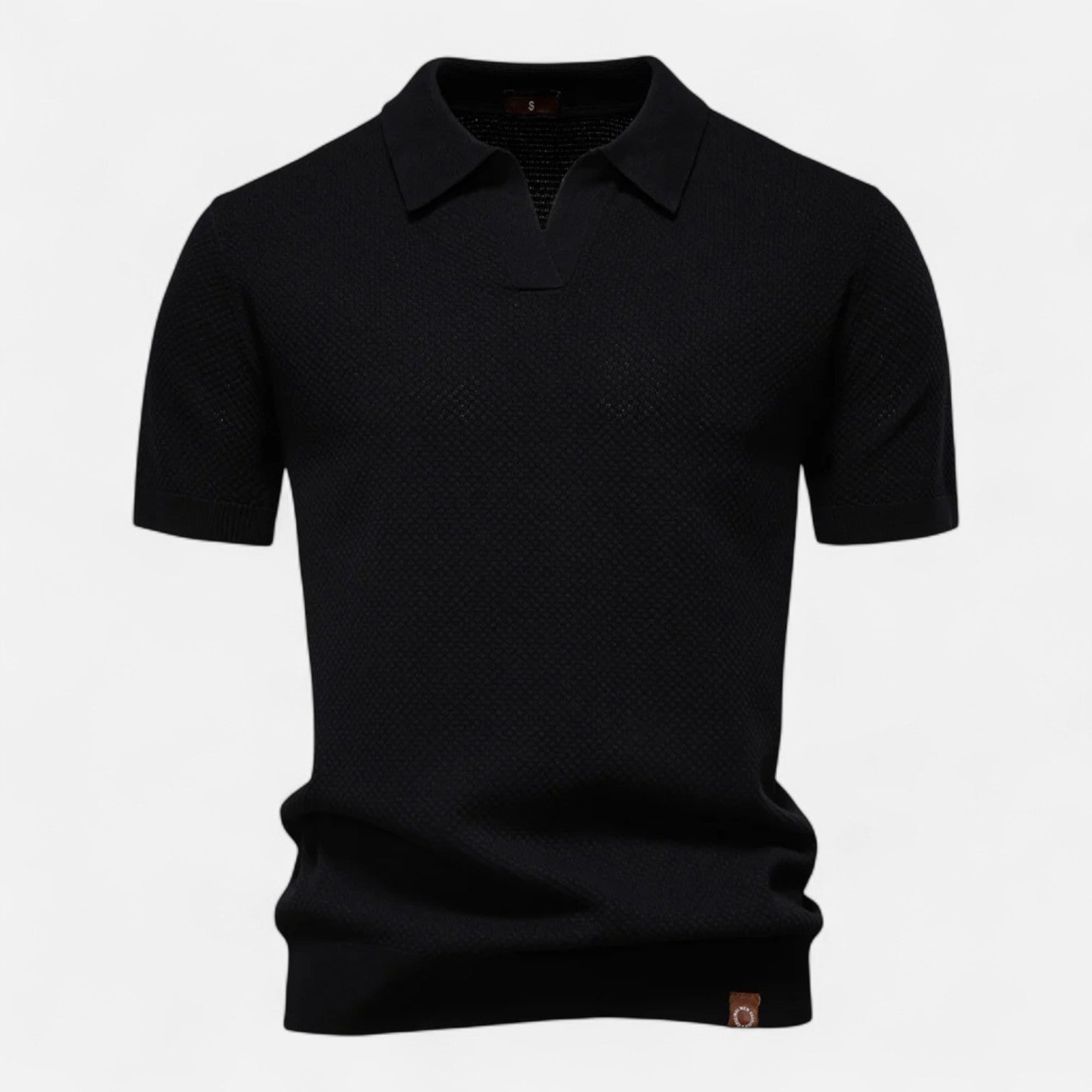 Men's Long Sleeve Knit Polo Shirt - Casual Golf Polos 9