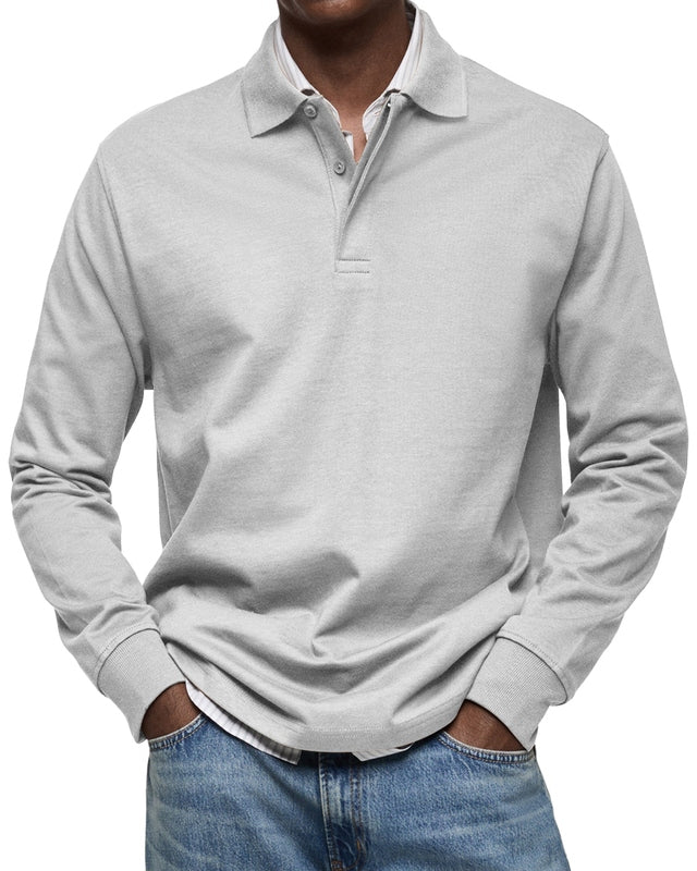 Men's Long Sleeve Polo Shirt - Casual and Comfortable 3