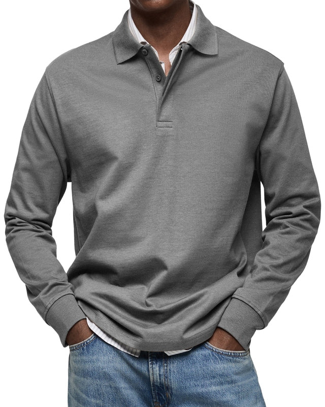 Men's Long Sleeve Polo Shirt - Casual and Comfortable 4