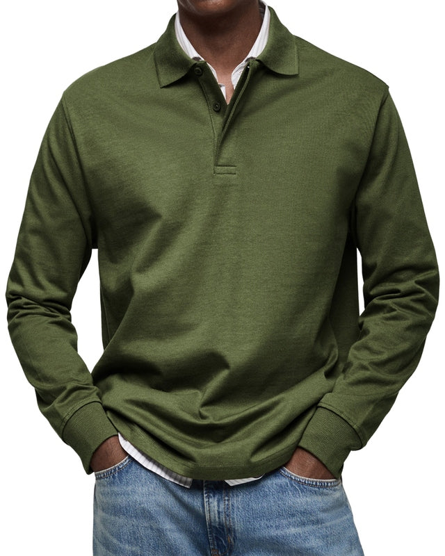 Men's Long Sleeve Polo Shirt - Casual and Comfortable 8