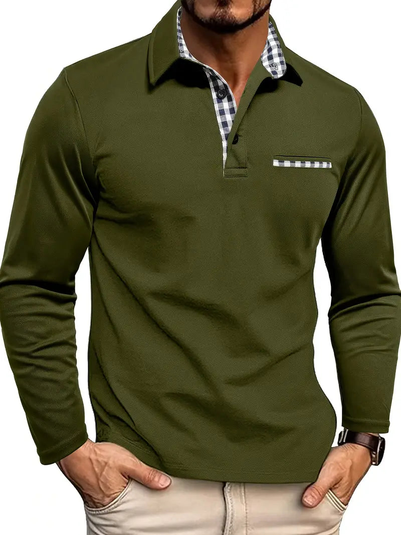 Men's Long Sleeve Polo Shirt - Stylish Golf Shirt for Men 2