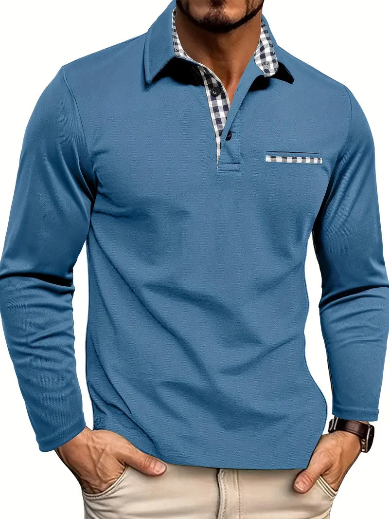 Men's Long Sleeve Polo Shirt - Stylish Golf Shirt for Men 3