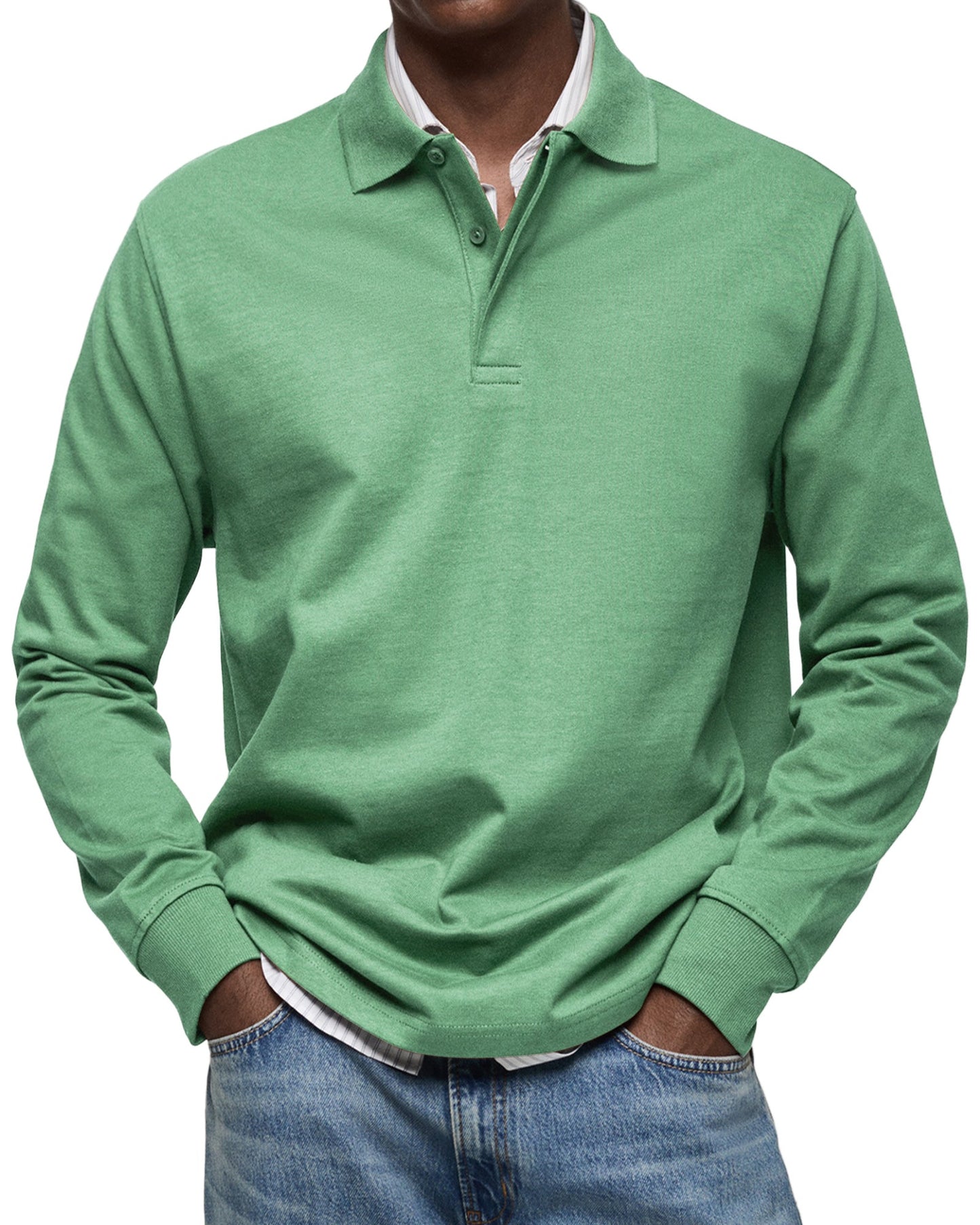Men's Long Sleeve Polo Shirt 5