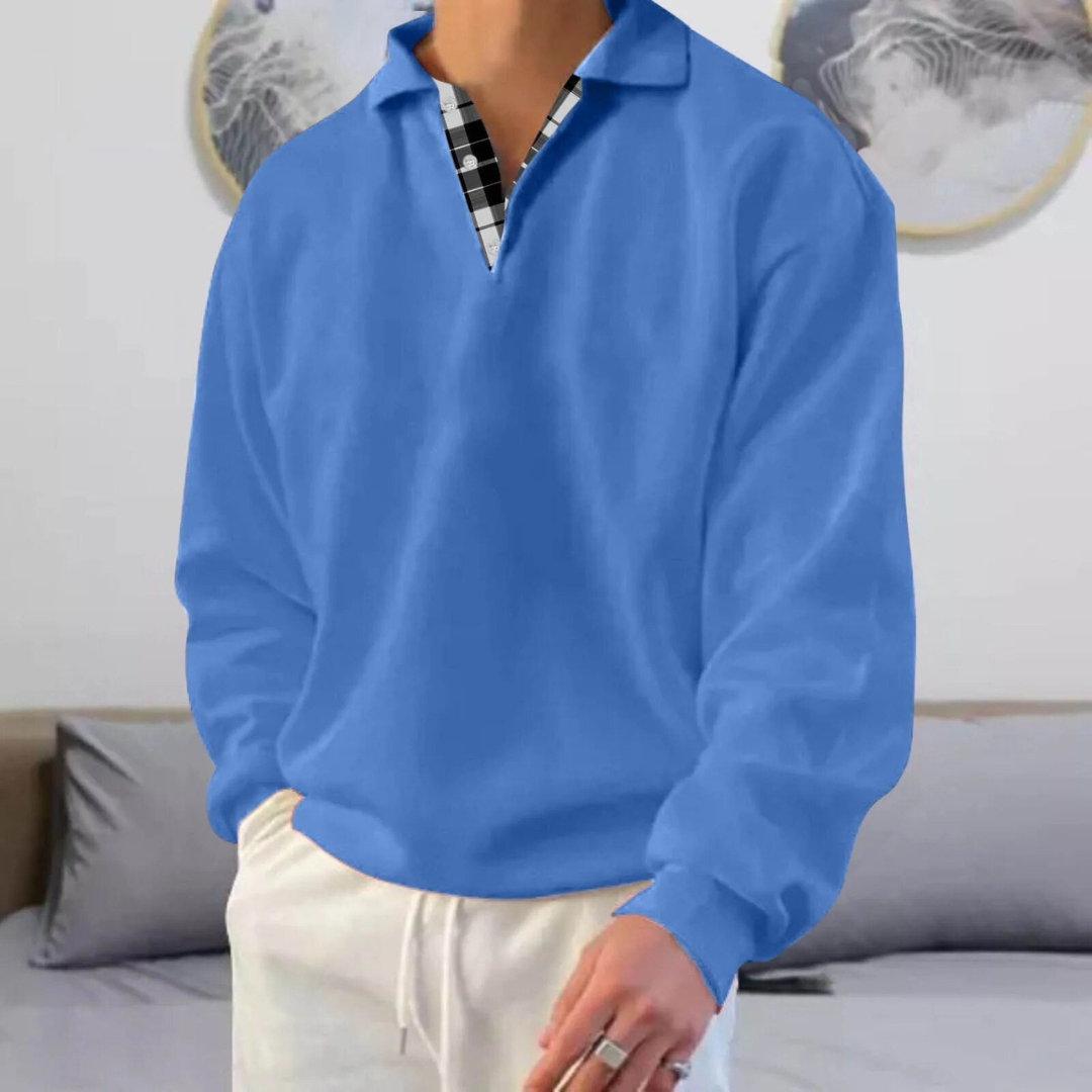 Men's Long Sleeve Sweater - Warm Relaxed Fit Top 0