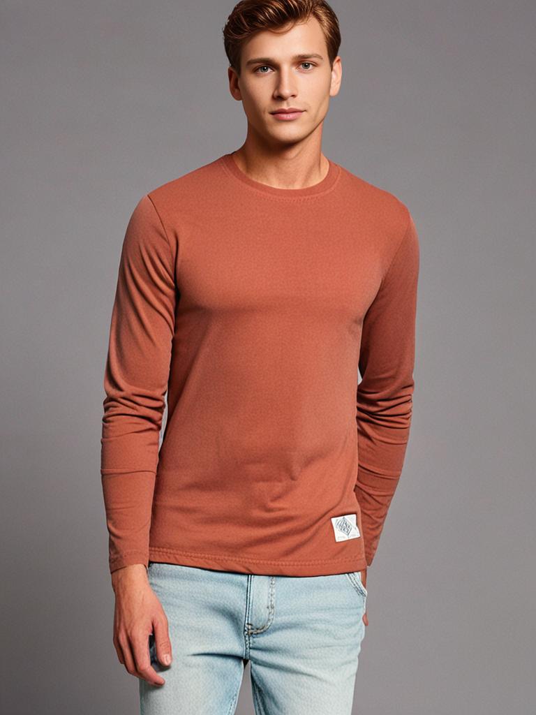 Men's Long Sleeve T-Shirt - Classic O-Neck Style 4