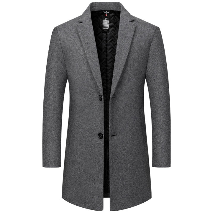 Men's Long Trench Coat - Stylish Overcoat for Winter Wear 2