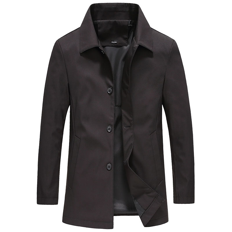 Men's Long Windproof Jacket for Fall Fashion 0