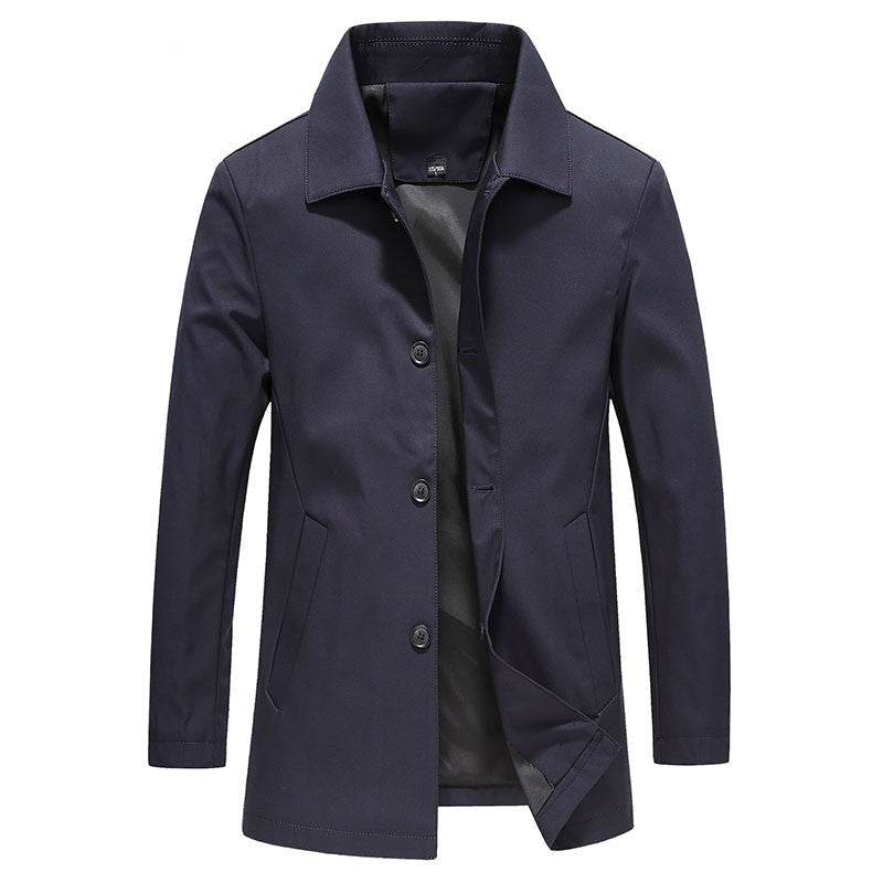 Men's Long Windproof Jacket for Fall Fashion 1