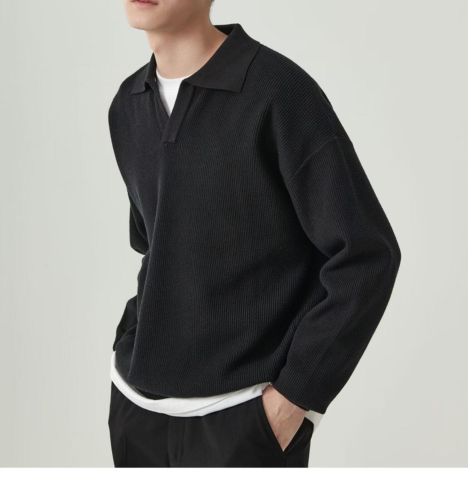 Men's Loose Long-Sleeved Shirt for Casual and Business Wear 8