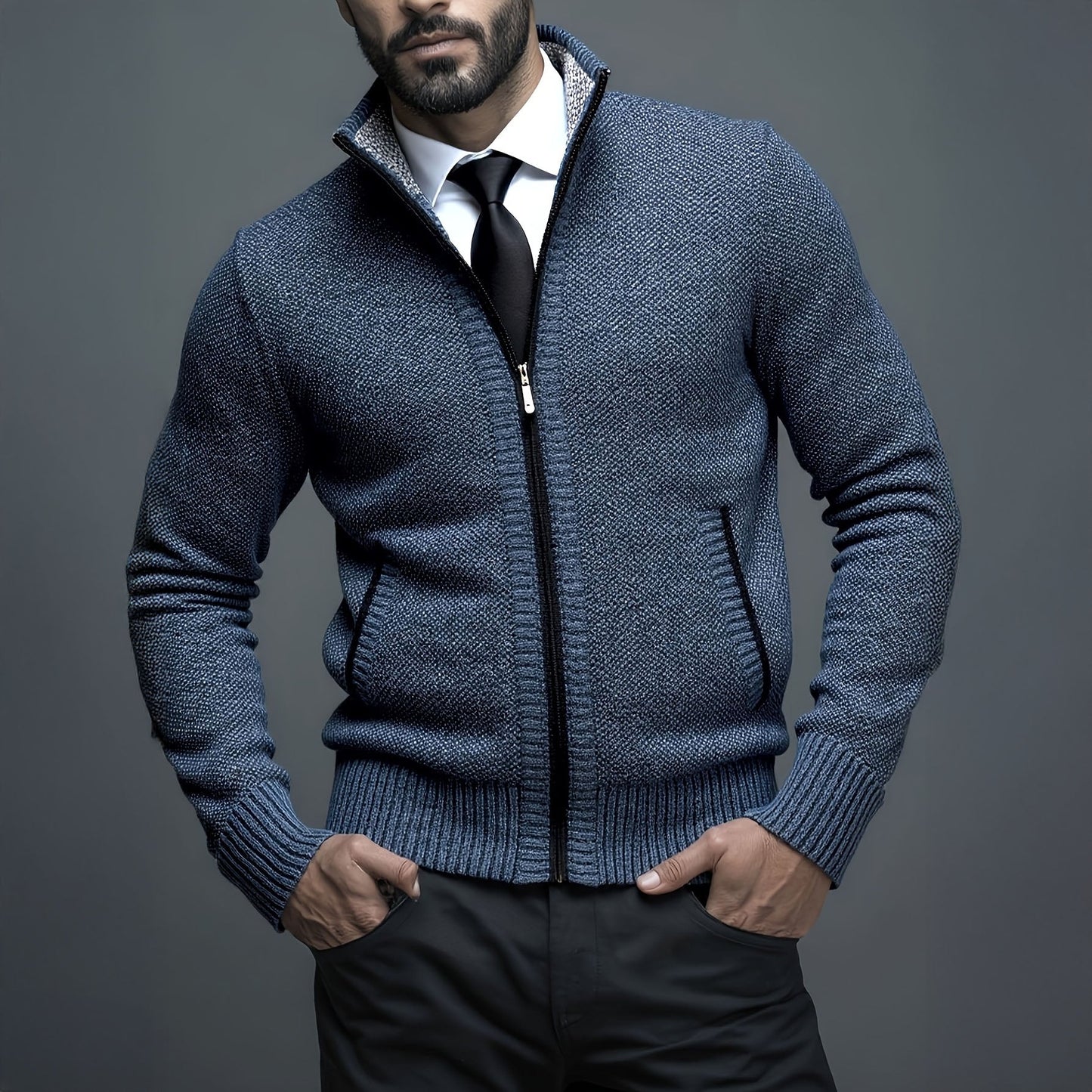 Men's Luxury Vest with Zipper - Slim Fit Stylish Layer 0