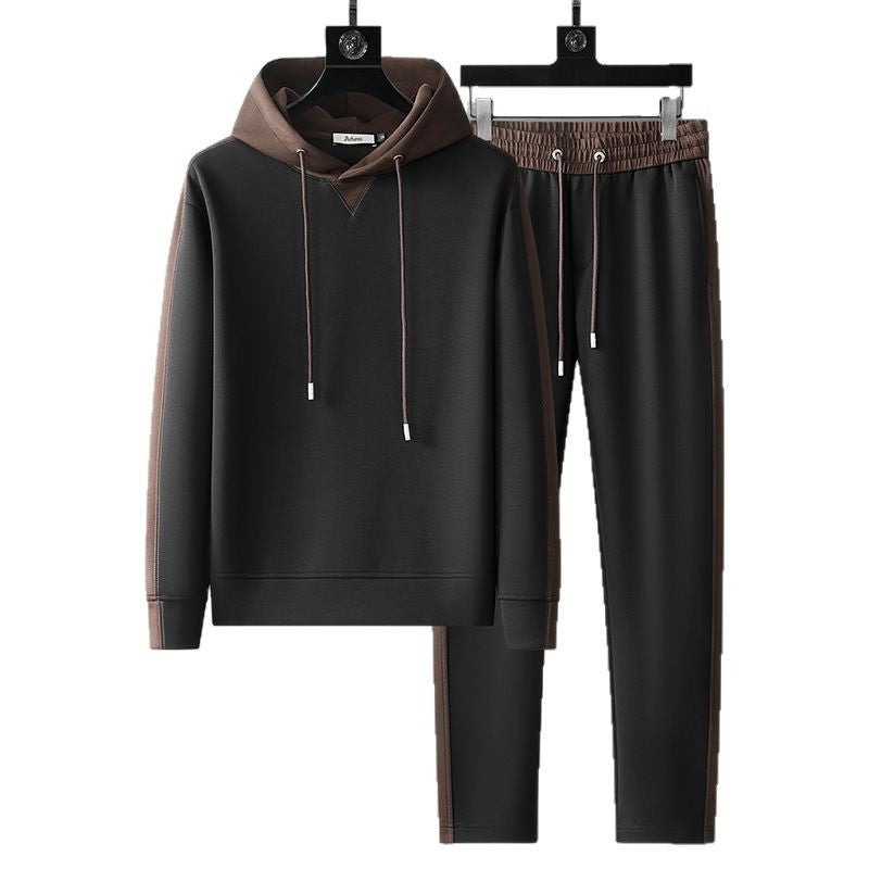 Men's Patchwork Hoodie Jogging Suit for Comfort and Style 2