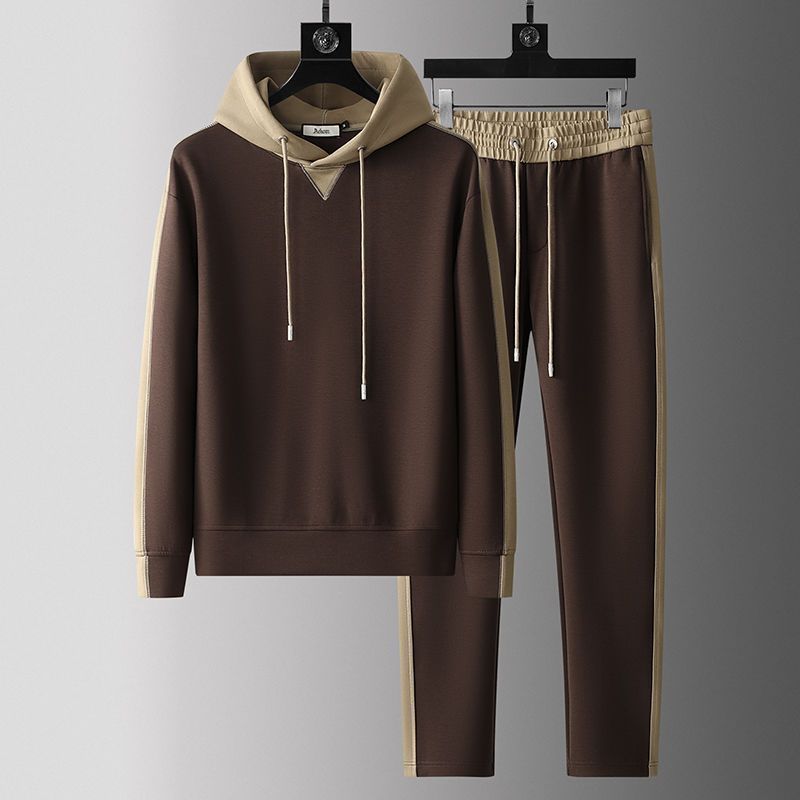 Men's Patchwork Hoodie Jogging Suit for Comfort and Style 5