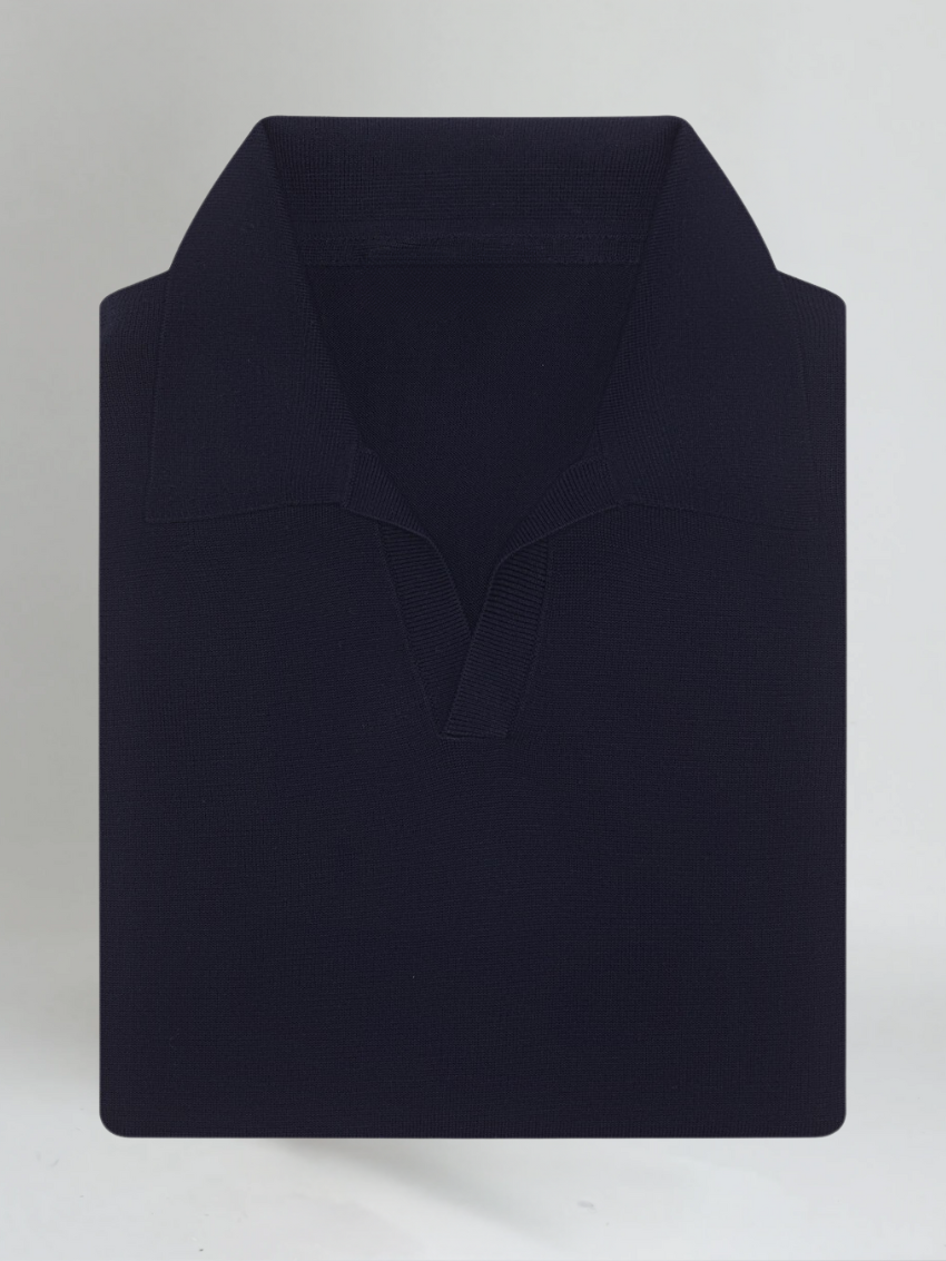 Men's Polo Shirt - Buttonless Knitted Design for Comfort 3