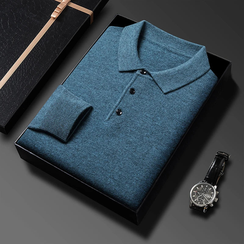 Men's Polo Sweater - Classic Comfort and Style 11