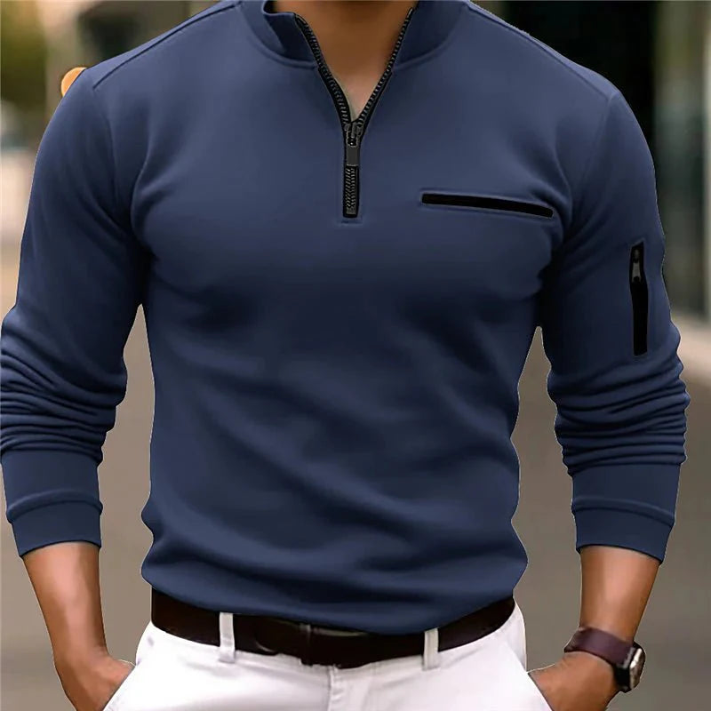 Men's Quarter-Zip Polo Shirt 2