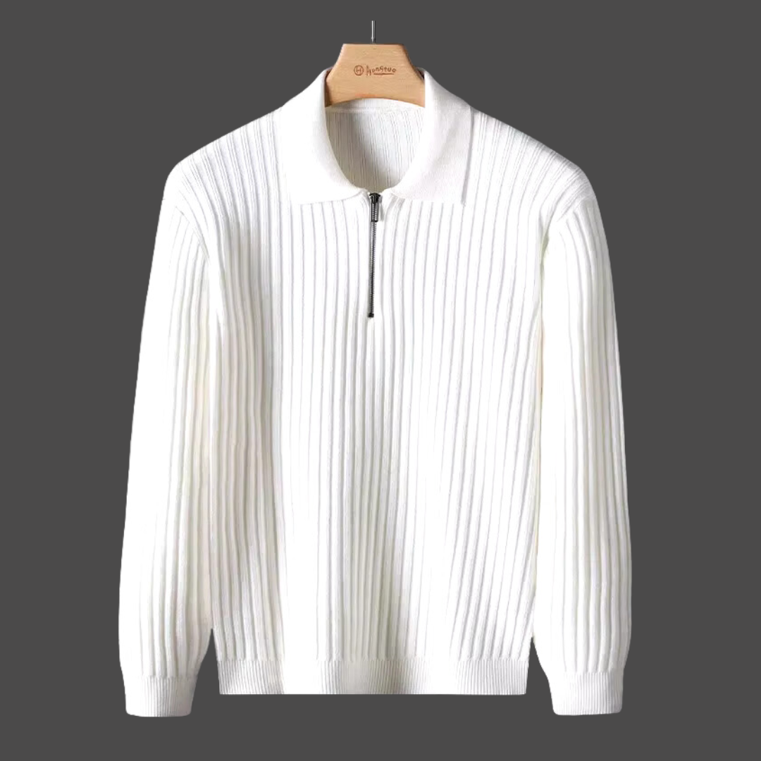 Men's Quarter-Zip Sweater with Stylish Design 1