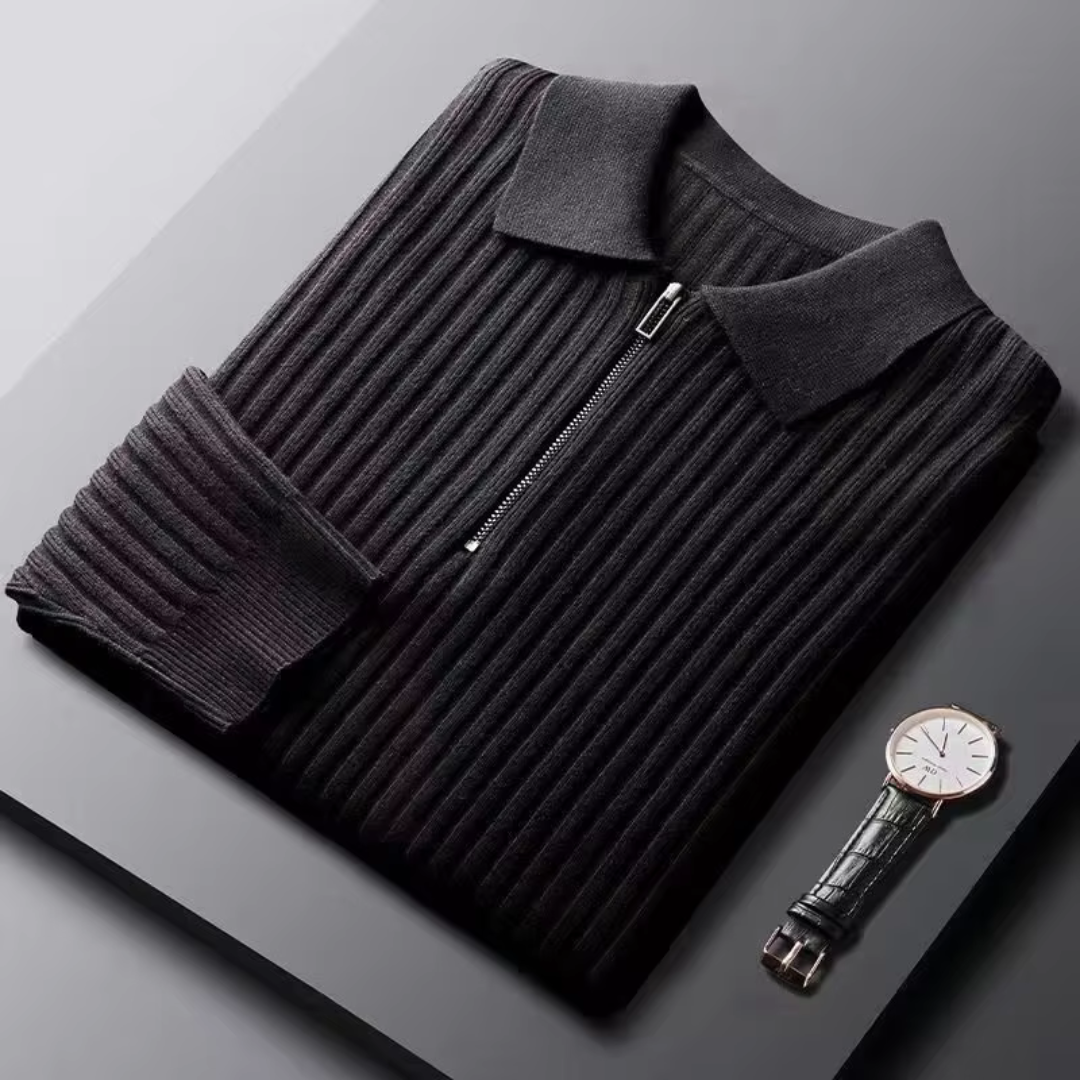 Men's Quarter-Zip Sweater with Stylish Design 2