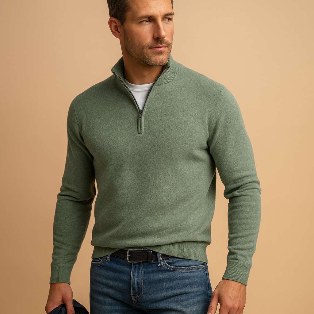 Men's Quarter Zip Sweater for Comfort and Versatility 4