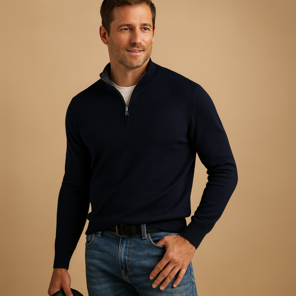 Men's Quarter Zip Sweater for Comfort and Versatility 8