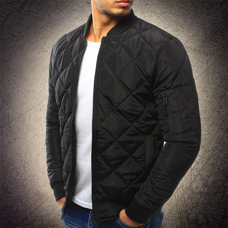 Men's Quilted Bomber Jacket - Stylish Mens Winter Jacket 1