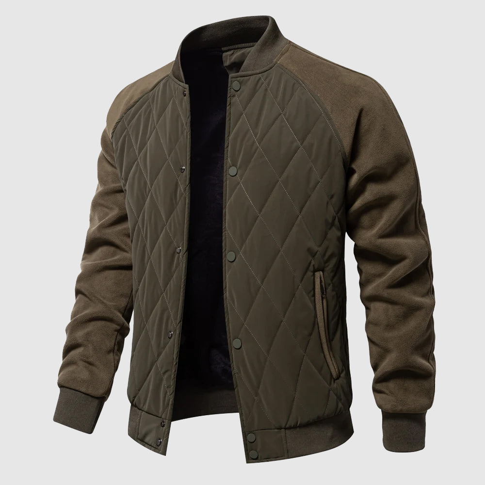 Men's Quilted Bomber Jacket 0