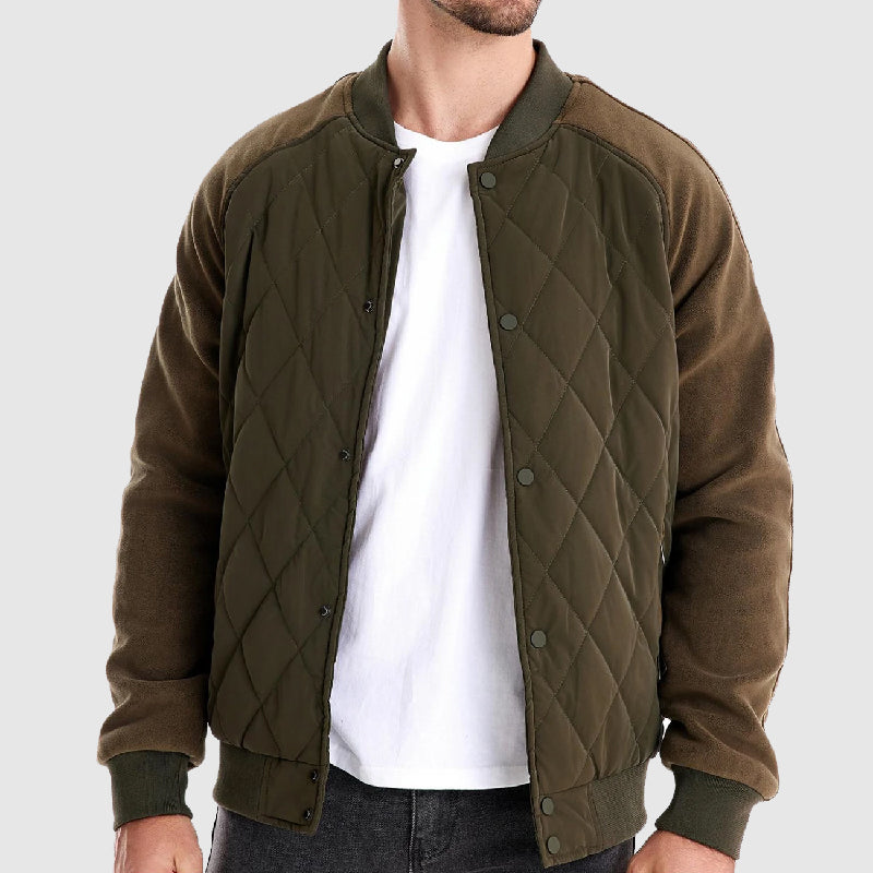 Men's Quilted Bomber Jacket 7