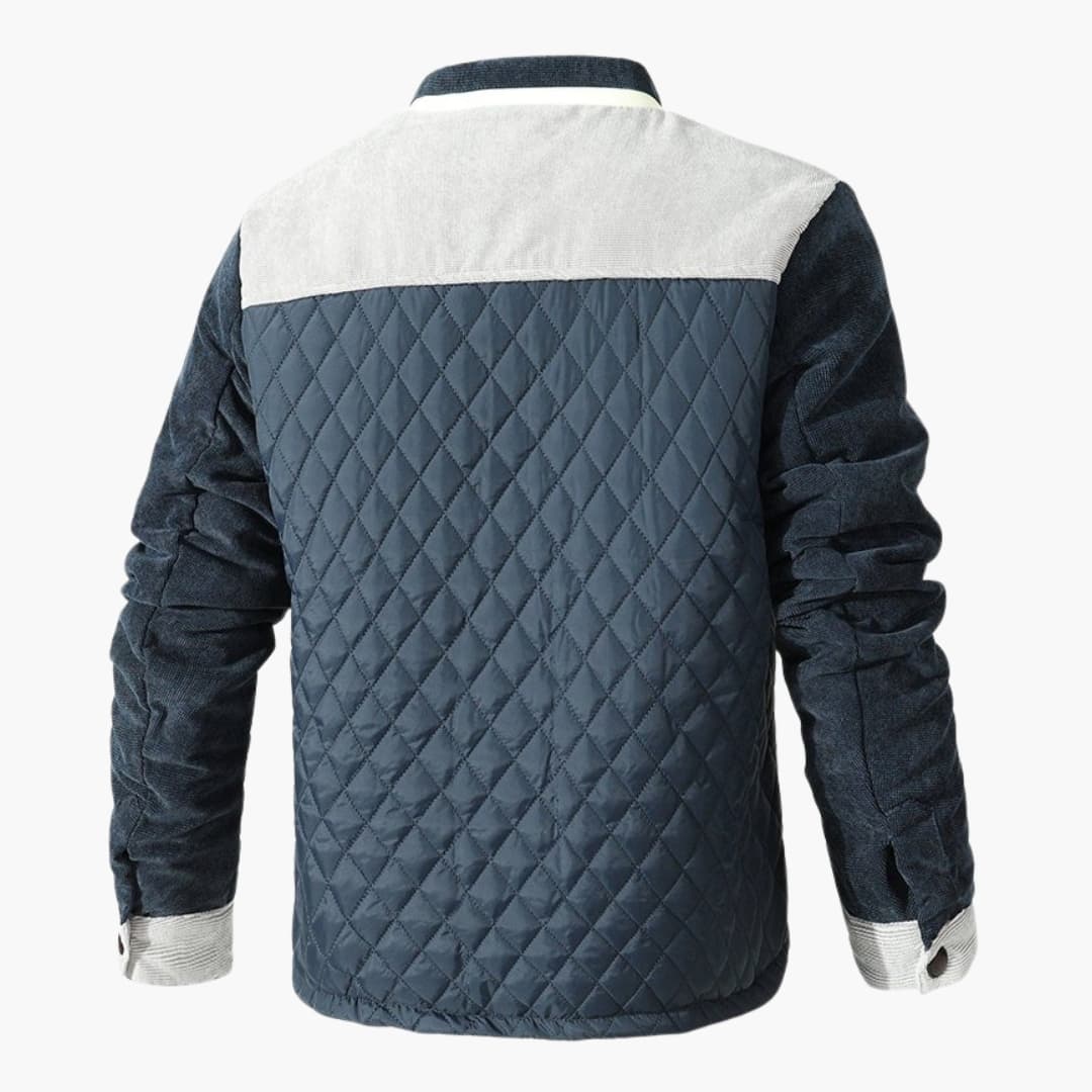 Men's Quilted Jacket with Stand-Up Collar 4