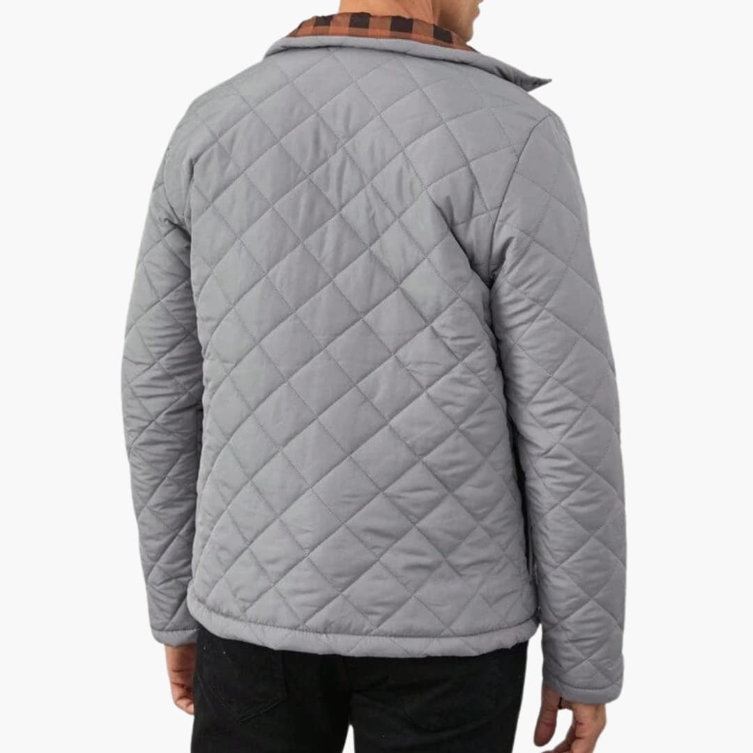 Men's Quilted Jacket with Stand-Up Collar 4