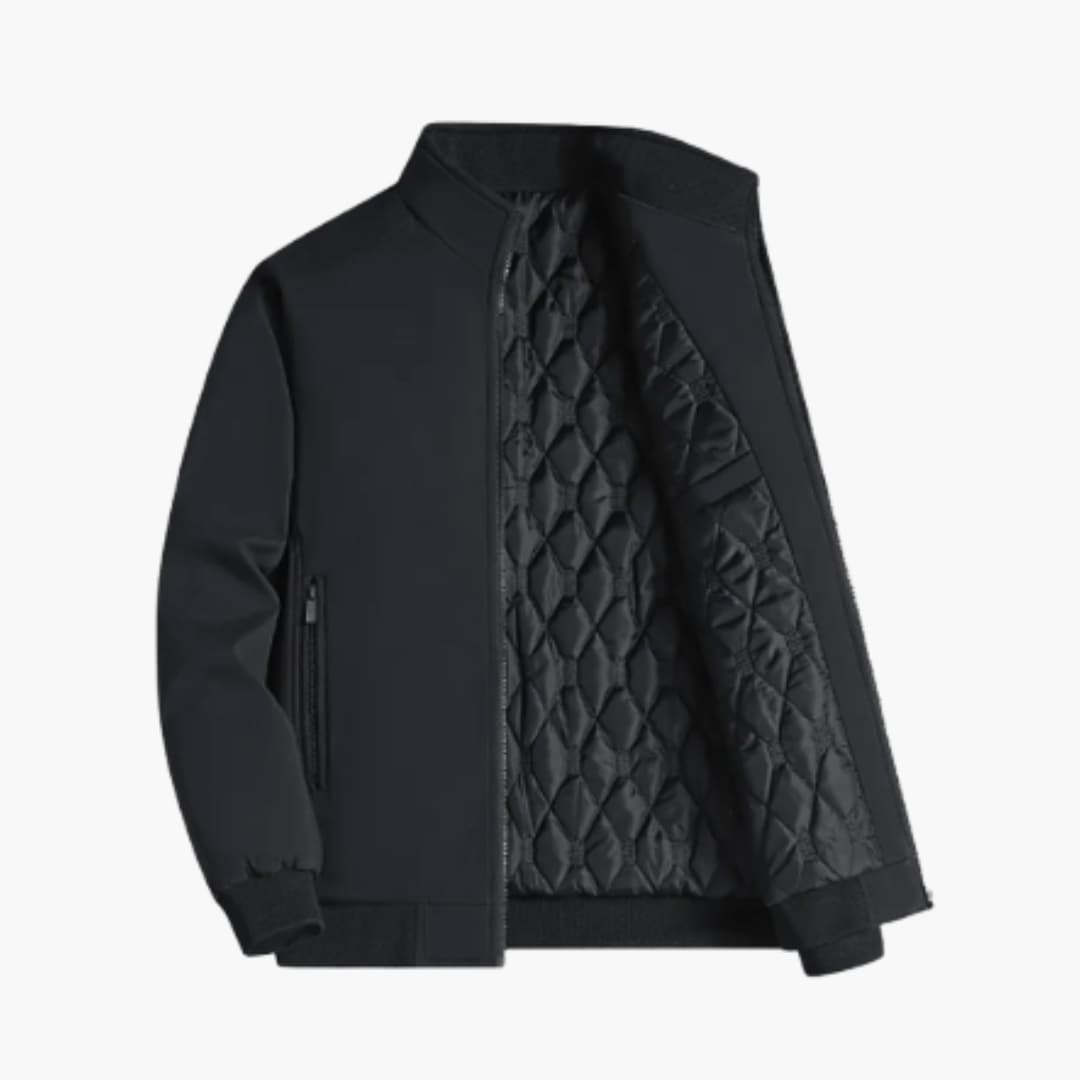 Men's Quilted Jacket with Structured Design and Pockets 4