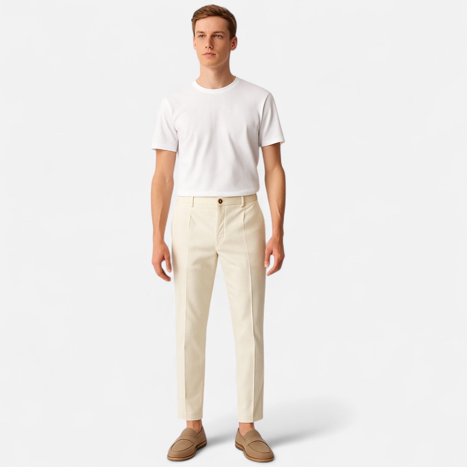 Men's Regular Fit Chino Trousers with Classic Straight Leg 2