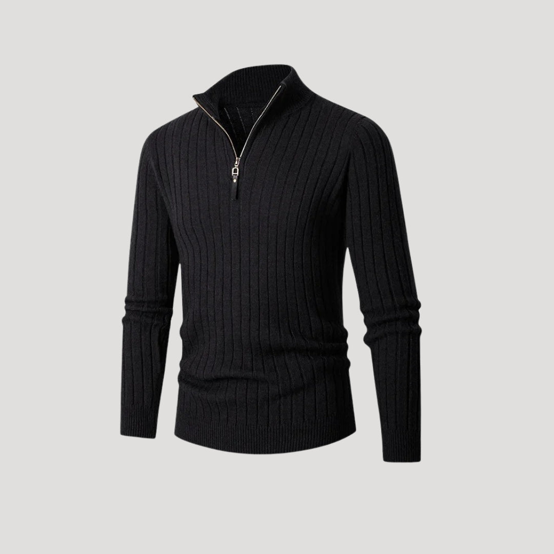 Men's Ribbed Half Zip Sweater 2
