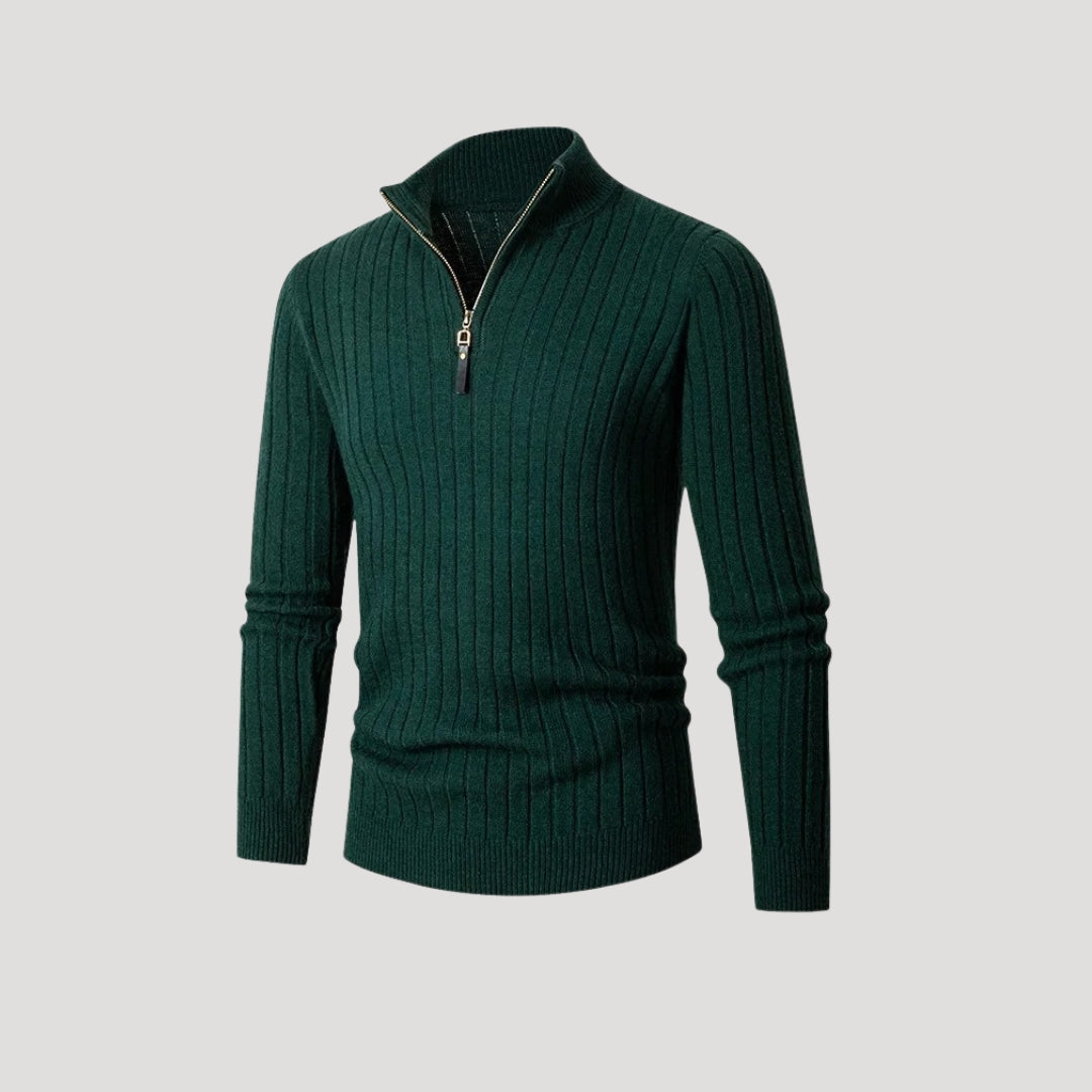 Men's Ribbed Half Zip Sweater 3