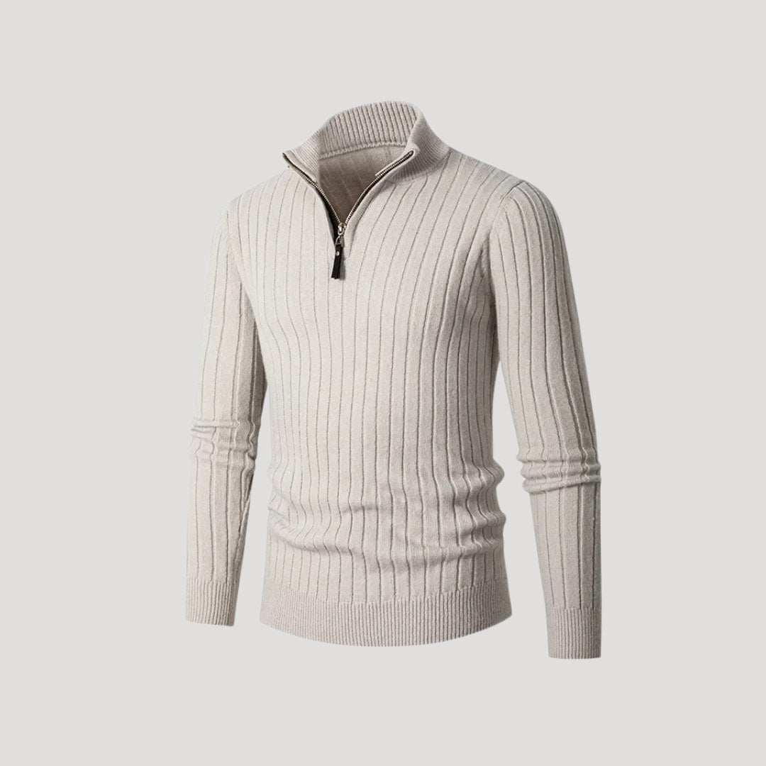 Men's Ribbed Half Zip Sweater 4