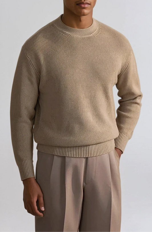 Men's Ribbed O-Neck Sweater 0
