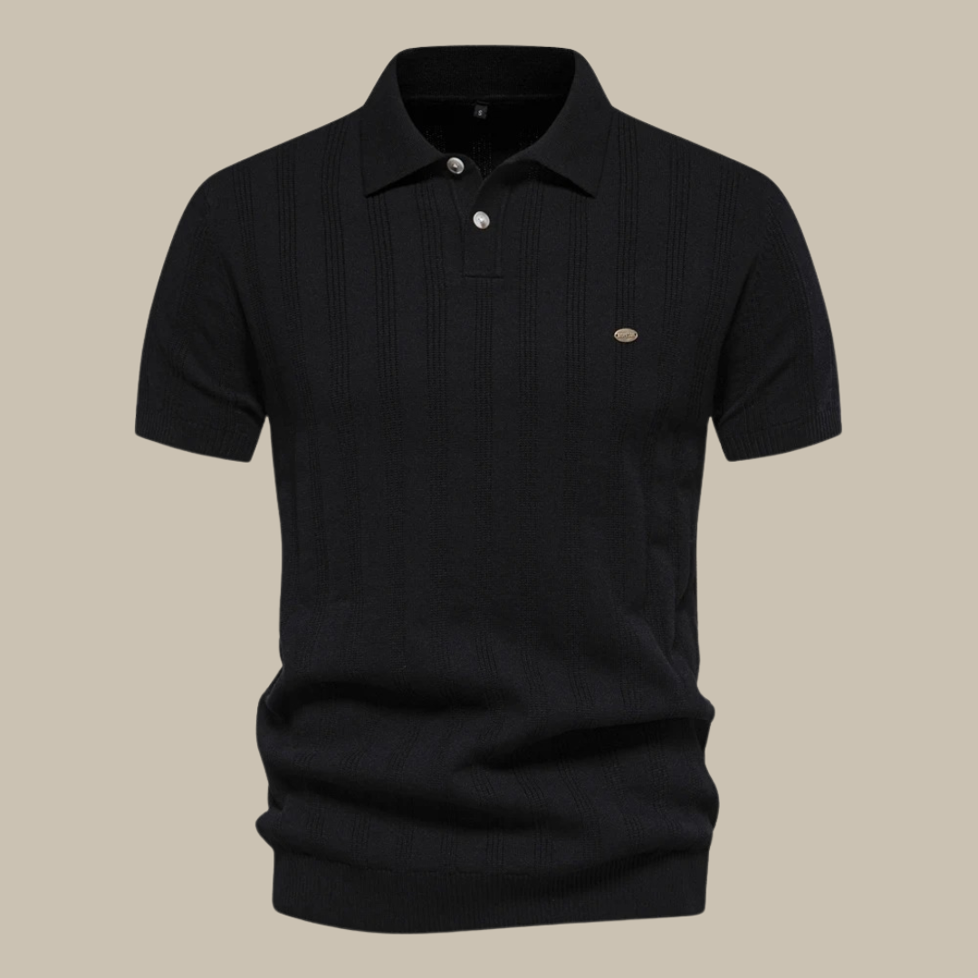 Men's Short Sleeve Merino Wool Polo Shirt 1