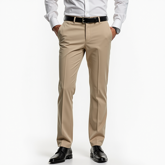 Men's Slim Fit Chino Pants with Stretch Comfort 0