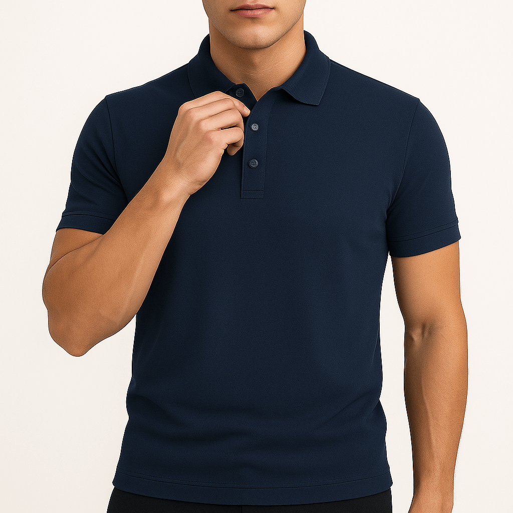 Men's Slim Fit Lapel Polo Shirt 0