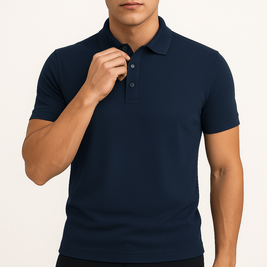 Men's Slim Fit Lapel Polo Shirt 0