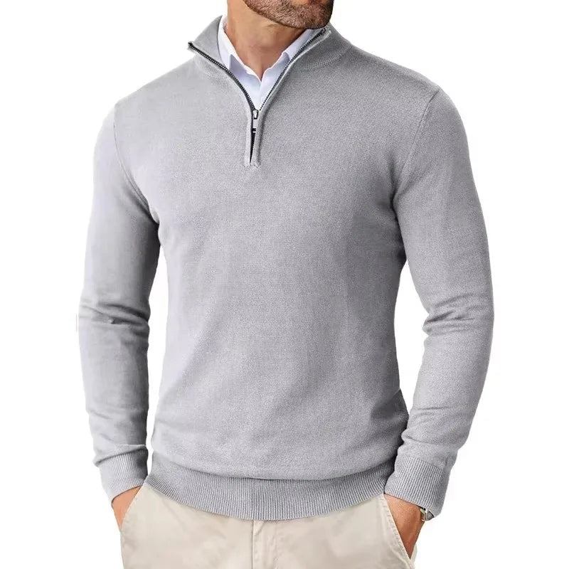 Men's Slim Fit Quarter Zip Sweater 2