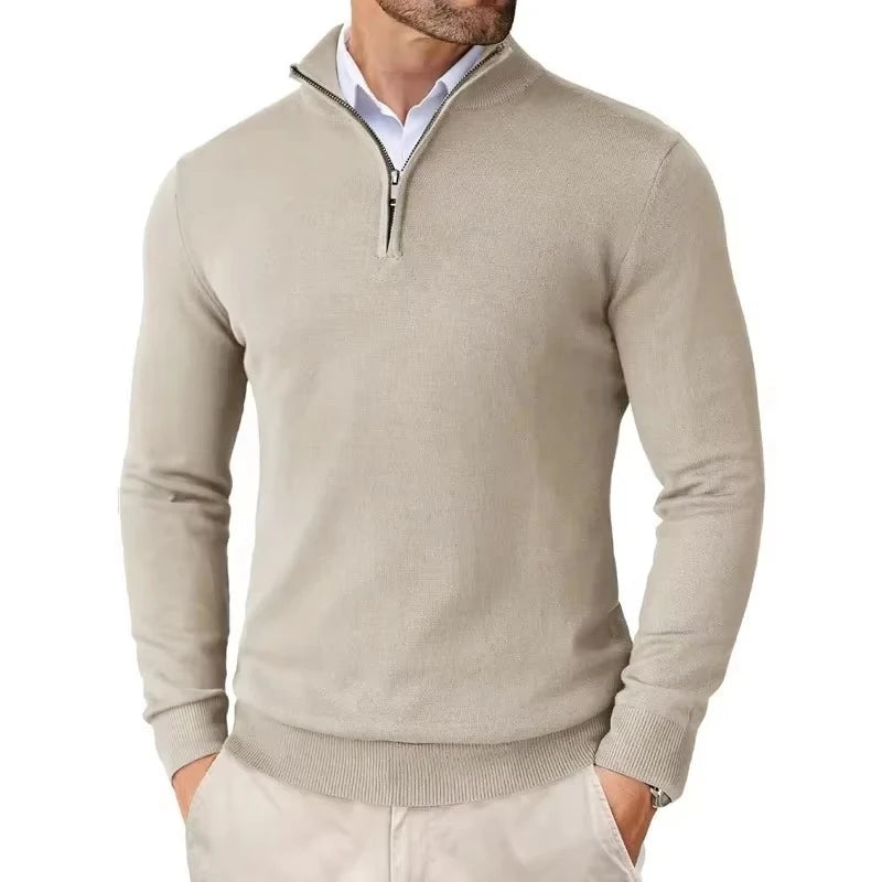 Men's Slim Fit Quarter Zip Sweater 5