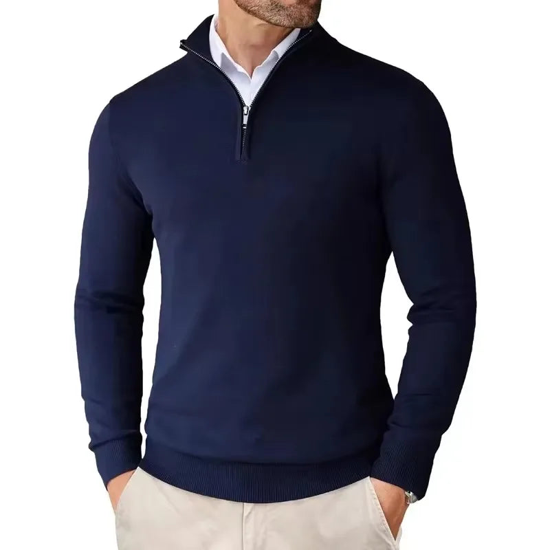 Men's Slim Fit Quarter Zip Sweater 6